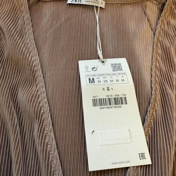 Zara Women's Brown and Tan Blouse - Picture 5 of 6